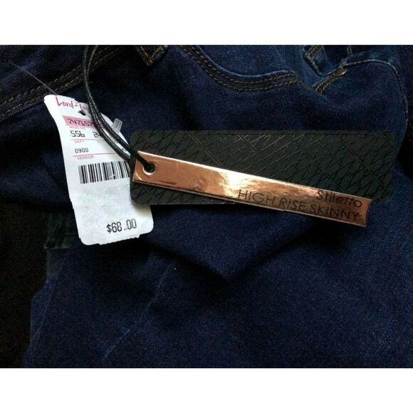 LaLa Anthony Stiletto High Rise Skinny Jeans Sz 24 Dark Wash NEW - Picture 7 of 7